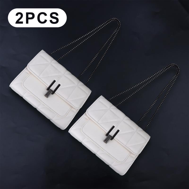 Women'S Quilted Chain Shoulder Bag New Fashion Crossbody Bag With Metal Lock Tassel Pu Leather Messenger Shoulder Bags