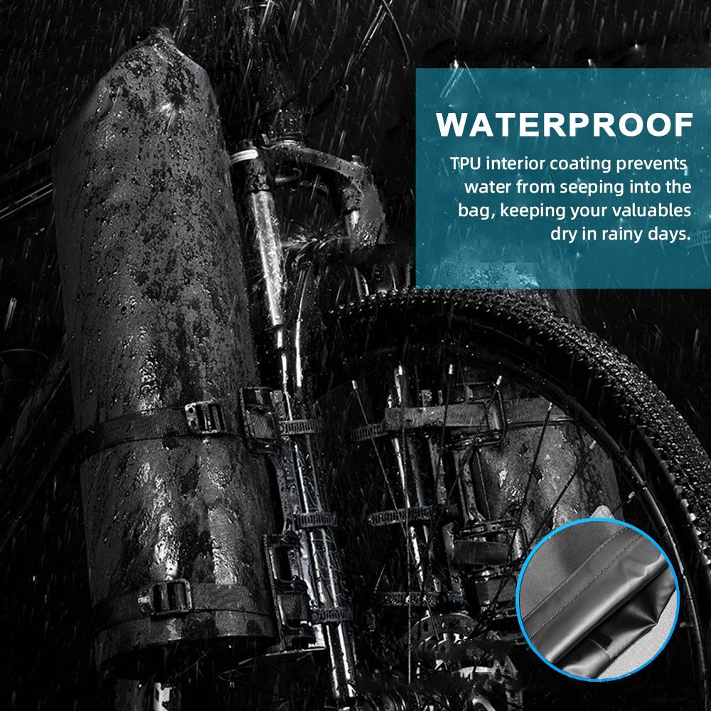 2pcs 5L Bike Fork Bag Waterproof Roll Top Dry Bag Bicycle Fork Bag Cycling Pack Bike Pannier