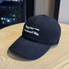 Fashion Hat New Alphabet Baseball Cap Women's Wide Brim Big Face Small Face Soft Top Cap Korean Version Big Head Circumference Deep Top Hat