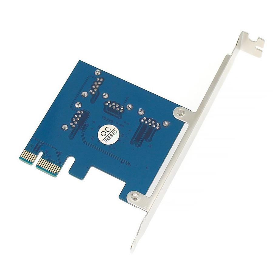 1 Pcs PCI Express 1 To 4 PCIe Riser Card USB 3.0 Port Multiplier Card Adapter