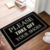 Entrance Door Carpet, Funny Sayings Understated Decorative Door Carpet, Please Take Your Shoes Off Non-slip Rug, Bathroom Floor Mat-hy