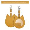 PU Leather Card Holder Cat Ear Design Cute Round Badge Reel For Work Office Travel Luggage Keychain Pendant