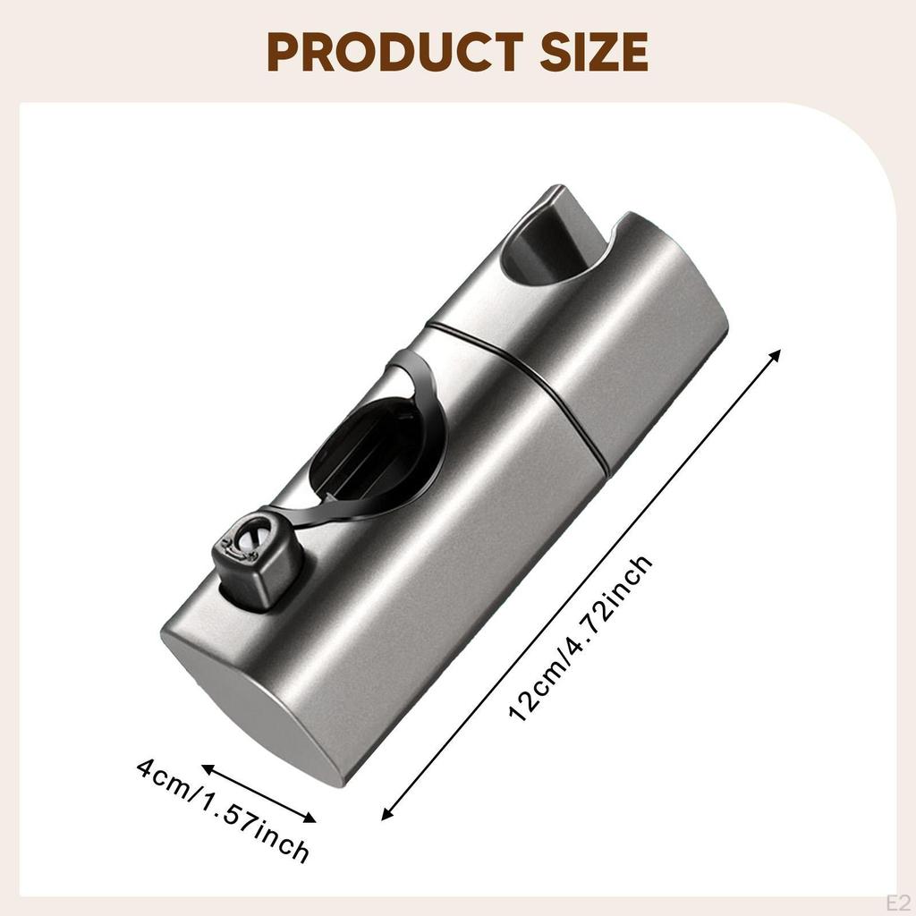 Adjustable Shower Head Holder for Slider Bar with Rotation Feature