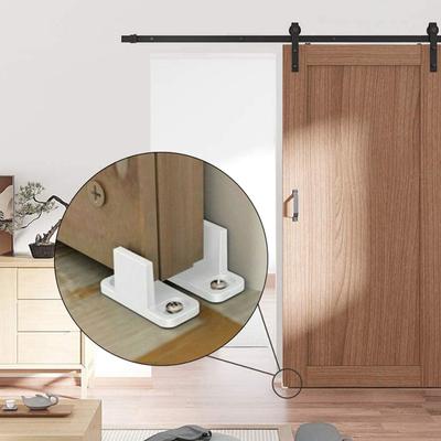 2ks Posuvné dveře od stodoly Podlahové vodítko Nastavitelný opěrný váleček pro spodní část posuvných dveří Příslušenství k kování proti kývání nábytku