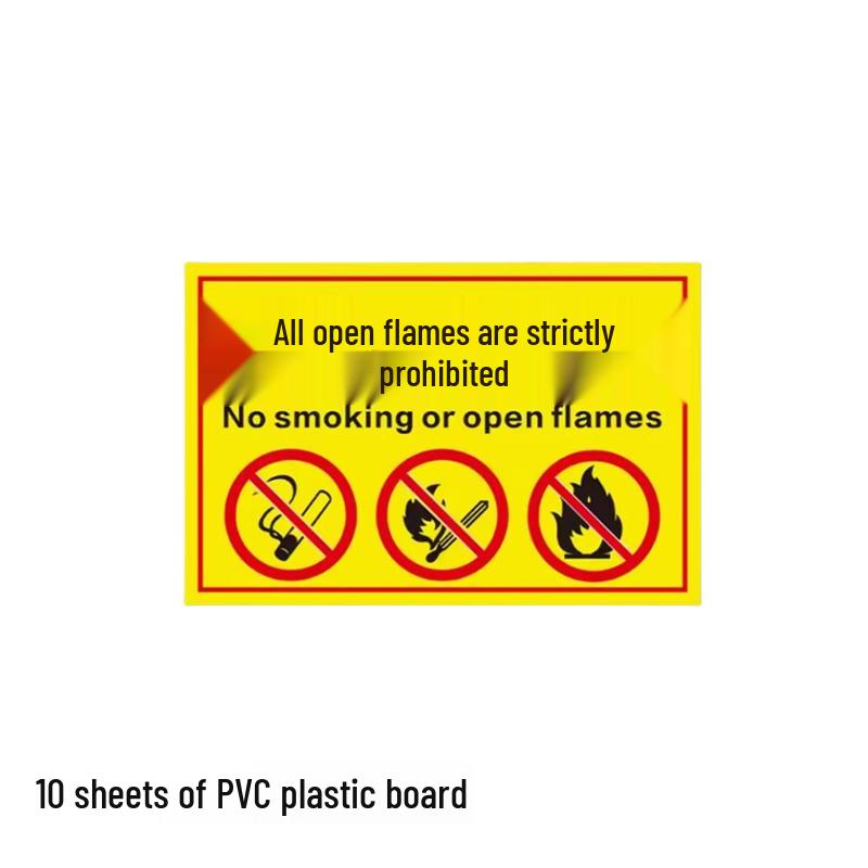 Strictly No Open Flames Warning Sign