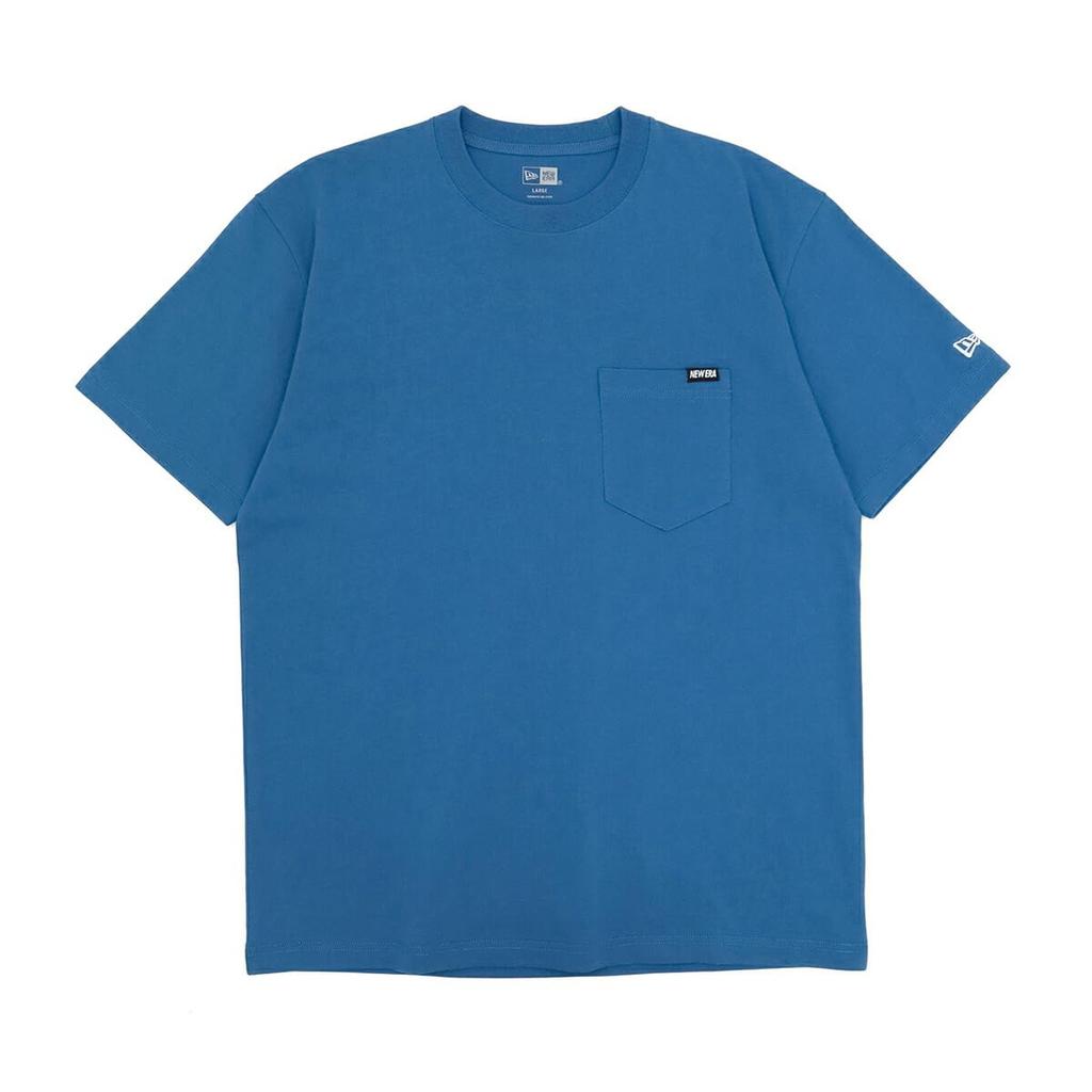NEW ERA Short Sleeve Pocket Blue Cotton Mini Brand Logo T-Shirt