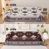 1Pc New Modern Style Linen-cotton Double Face Usable Sofa Blanket with Tassels Decor Multi-purpose for Living Room,Bedroom Sofa