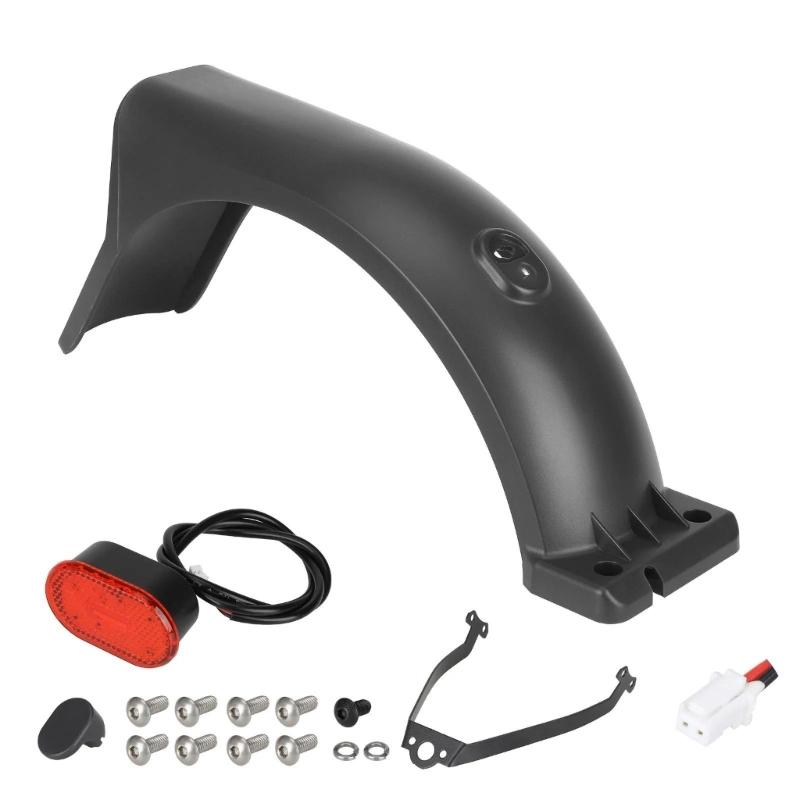 Waterproof Scooter Rear Tire Wheel Mudguard Widened Mud Guard with Tail Light for Electric Scooter Parts Enduring