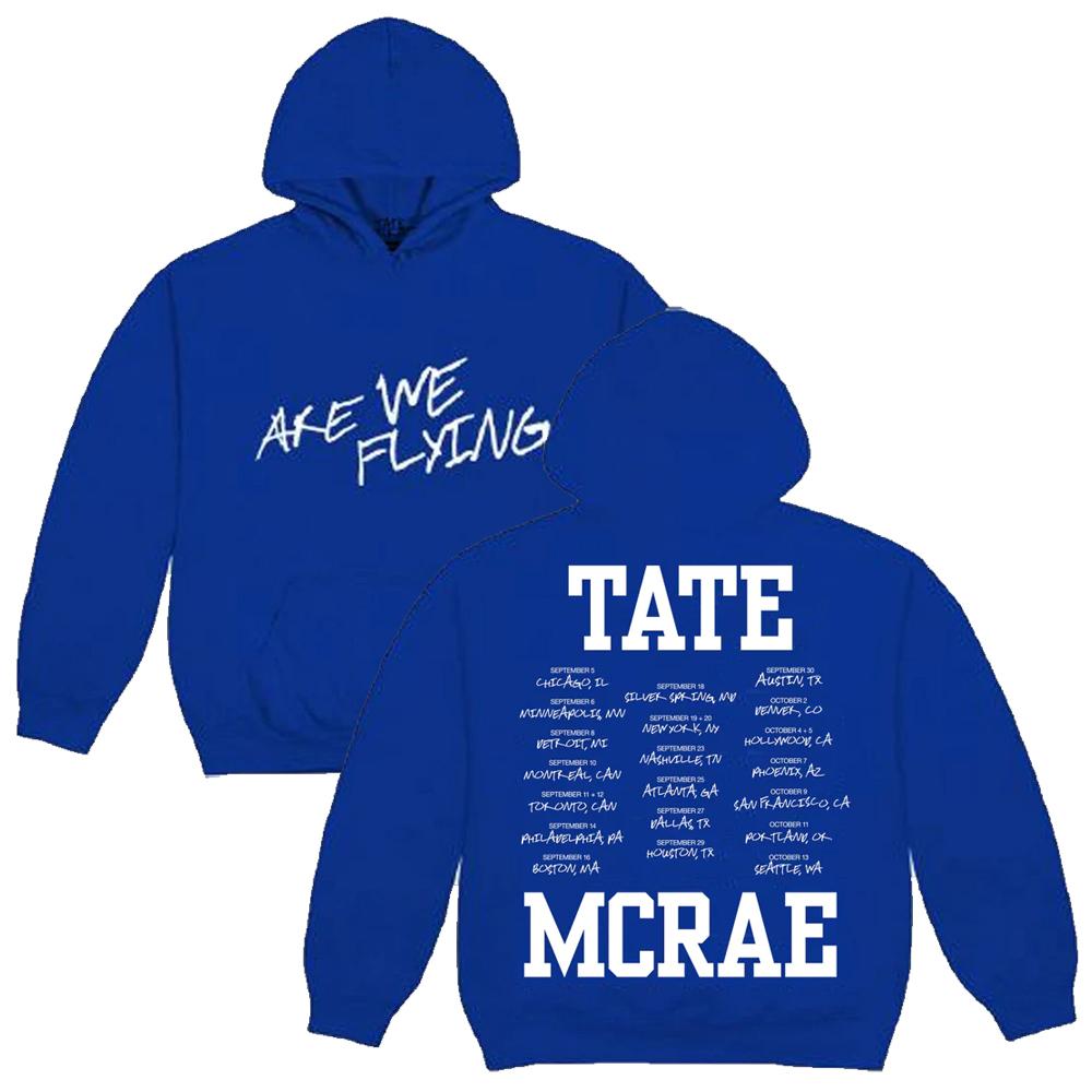 

Tate McRae Are We Flying 2023 Tour Толстовка унисекс синяя толстовка с капюшоном женская одежда унисекс в стиле хип-хоп