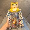 1 Piece Cute Cartoon Crayon Shin-Chan Summer Portable Strap Cup Creative 330/580Ml Straw Cup Home Ornament Unisex Holiday Gift
