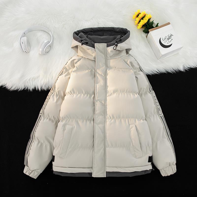 Large-sized Cotton-padded Clothes for Men In Autumn and Winter Casual Men's Thickened Clothes Cotton-padded Jackets with Hats and Warm Outerwear