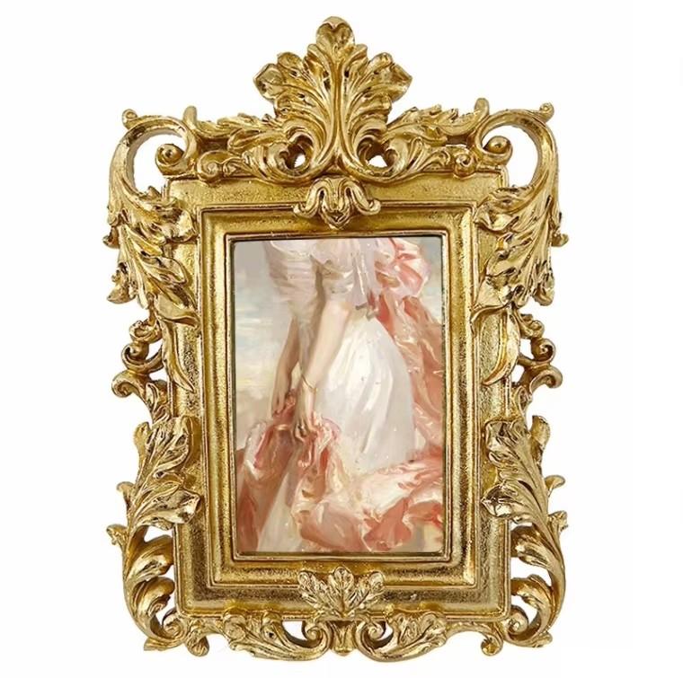 Europe Retro Art Palace Relief Photo Frame Resin Wall Hanging Painting Home Homestay Wall Mural Decoration Hotel Club Wall Craft