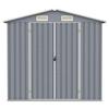VidaXL Garden Shed Grey 205x129x183 Cm Galvanized Steel