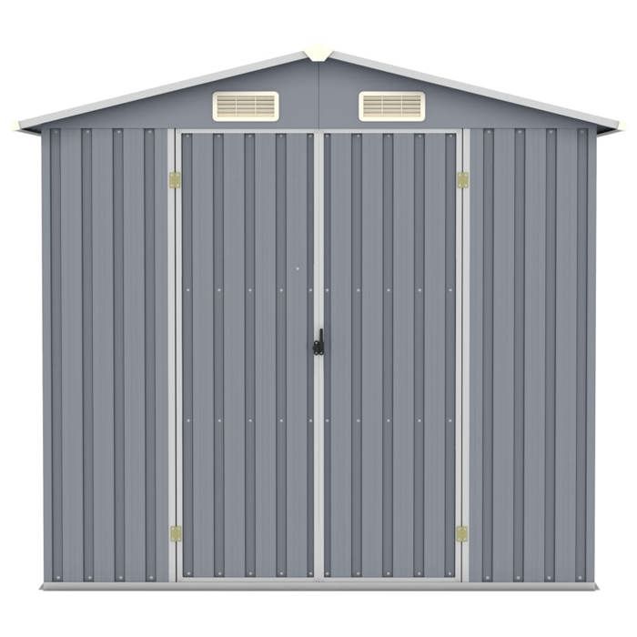 VidaXL Abri de jardin Gris 205x129x183 cm Acier galvanisé