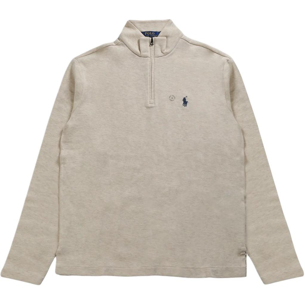 Polo Ralph Lauren Jacquard Embroidered Long Sleeve Polo Shirt Men tops Beige 710964531-005