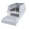 Stainless Steel Litter Box with Pedal Anti Splashing Enclosed Extra Large Cat Litter Box for Large Cats