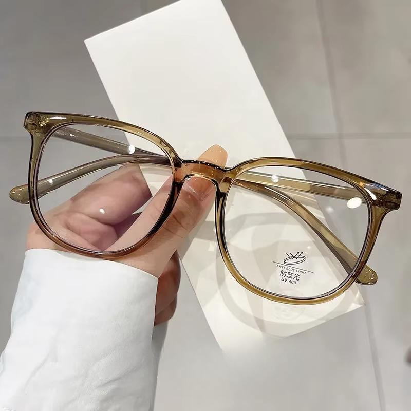 Retro Square Glasses Ultra-light Glasses Anti-blue Light Flat Glasses Female Fashion Exquisite Casual Glasses