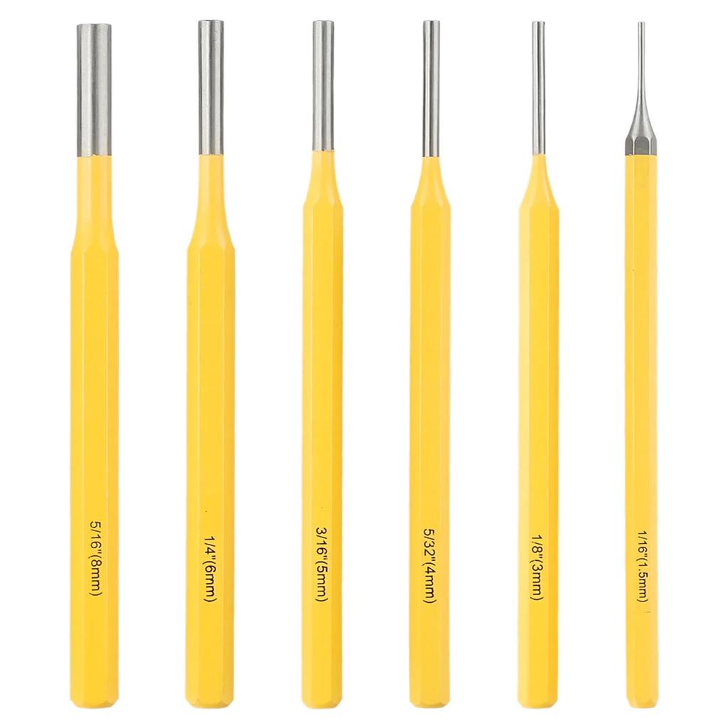High Quality Hot Sale Drive Punch Set Drill Chisel Carpenters Pin Removing Replacement 6pcs Accessories Centering