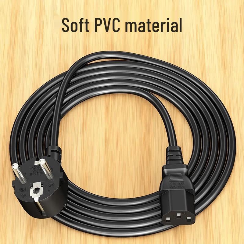 16A CE-Certified European C13 Three-Pin Power Cord with French Plug