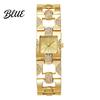 Orologio da polso formale da donna Braccialetto con strass Quadrante quadrato Classico Casual