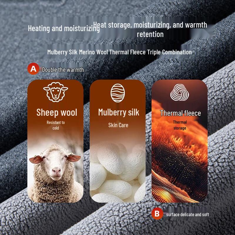 ROMON Men's Fleece-Lined Wool Blend Knit Shirt Collar Sweater