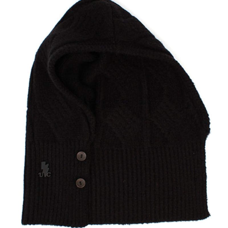 Universal chemistry Wool Twist Black Open Balaclava Balaclava