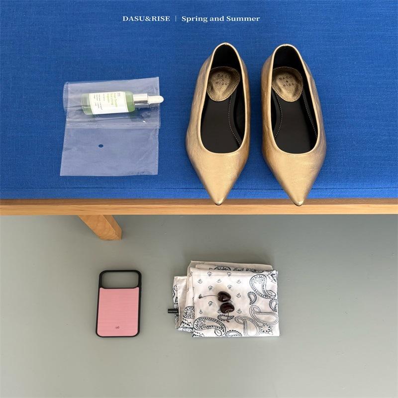 Women s Pointed Toe Spring Elegant Unique Design Pumps - Fashionable Footwear 35 золотой