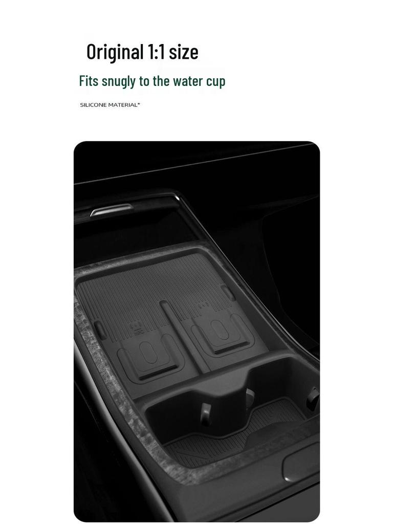 L90 Wireless Charging Coaster - Original Car Color Silicone Cup Holder Pad