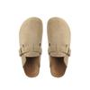 Leather Cork Bottom Boken Shoes Women's Bag Head Half Slippers Outer Wear Big Head Shoes Round Head Japanese Versatile Retro Flats