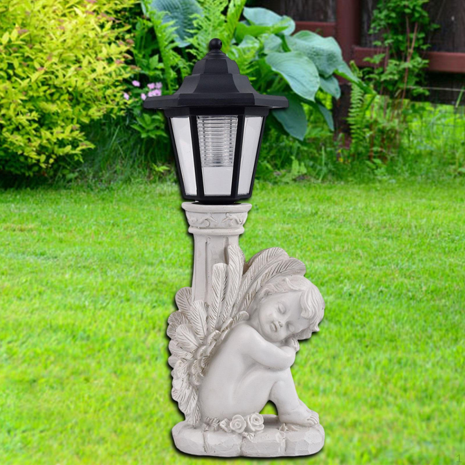 

Angel Figure with Solar-powered Light, 13.5 X 13 36.8 Cm, Outdoor Decoration Right