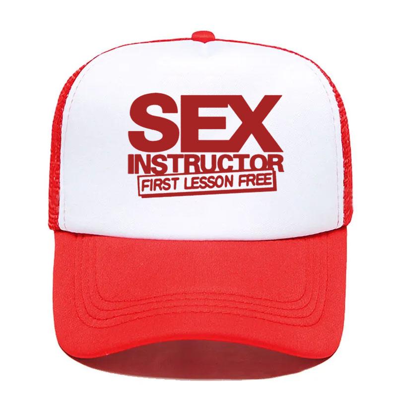 Sex Instructor Funny Creative Baseball Cap Men Women Parent-Child Hats Mesh Visor Outdoor Adjustable Caps Moto Gp Baseball Cap