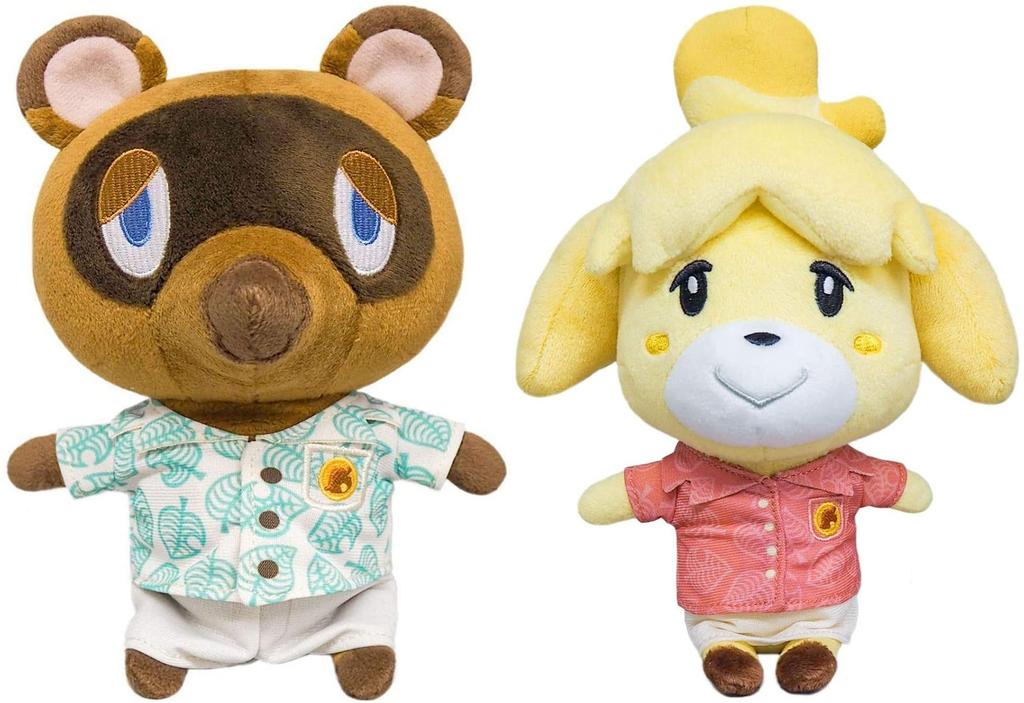 Animal Crossing: New Horizons Plush Doll (S) Set of 2 [Aloha Tom Nook & Shizue] Approx. 17cm