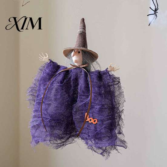 Holiday Celebration Hanging Pendants Halloween Witch Doll Ornaments, Spooky Cat Pumpkin Unique Decor Decoration for Tree, Home Party Kitchen