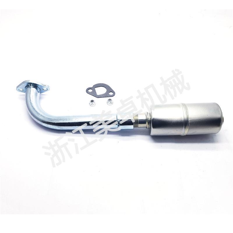 Predator 212CC Kart Exhaust Muffler - 70° Bend, Center 45.6