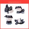 Adorable Schnauzer Resin Figurine Miniature Creative Diy Landscape Decoration