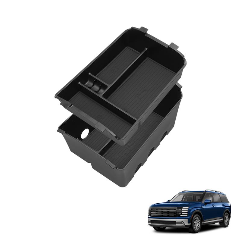 for Hyundai Palisade 2026 Center Console Armrest Double-layer Storage Box Tray Organizer Car Interior Accessories Tidying