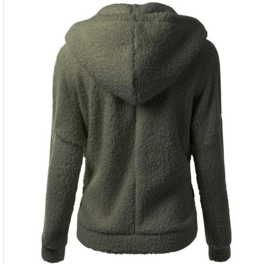 Dameklær, Plysjhettegenser, Dame, Plysj, Tykk, Casual topp