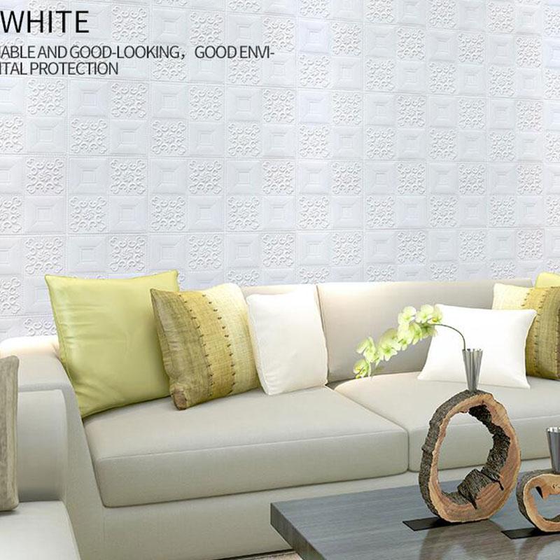 35*35cm 3D Stereo Wall Stickers Self-adhesive Ceiling Decorative Stickers Living Room Bedroom TV Background Waterproof Wallpaper