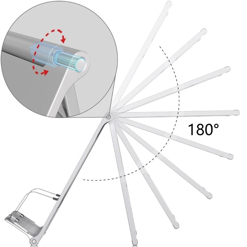 Tablet Stand for Desk Ergonomic Foldable Computer Stand Adjustable Height Stand for Collaborative Work Easy Storage