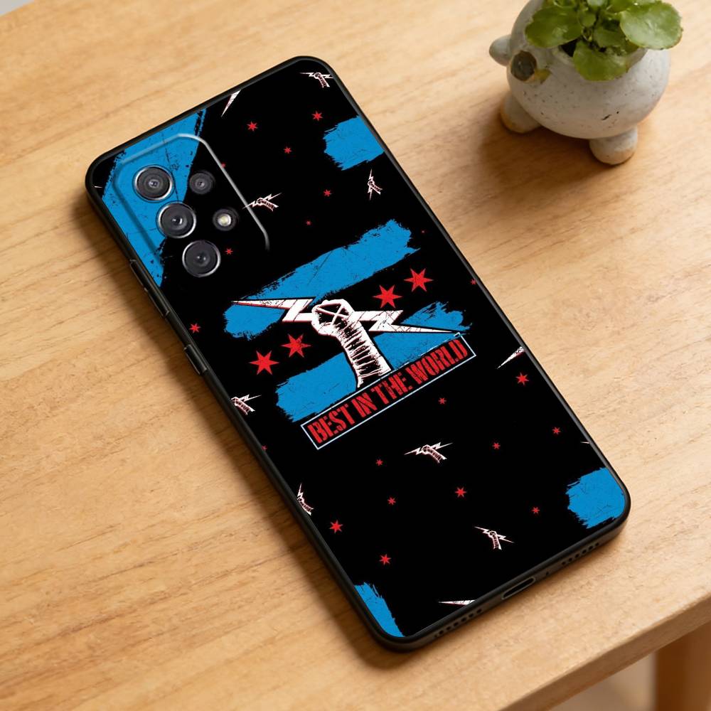 BOXER CM P-Punk Phone Case For Samsung Galaxy A73,21,22,32,71,53,52,51,80,5G Soft Black Cover Samsung a22 5g