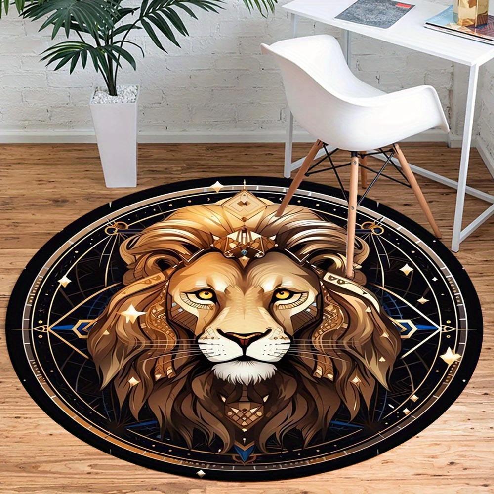 

1pc Retro 2157772393 Pattern Round Floor Mat, Non-slip for Living Room Bedroom Chair Carpets Home Decor Gifts, Home Decor Room Decor Outdoor 80cm by 80cm