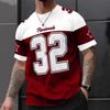 Men's Casual Summer Color Matching Digital Printing Crew Neck Short-sleeved T-shirt NB.32 Jersey Oversized Football Training