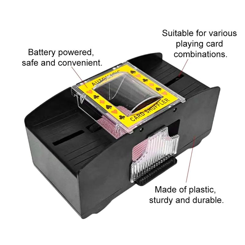 Automatische Kartenmischmaschine Batteriebetrieben Spielkartenmischer Tragbar Party-Spiele Texas Hold'em Poker Mischmaschine