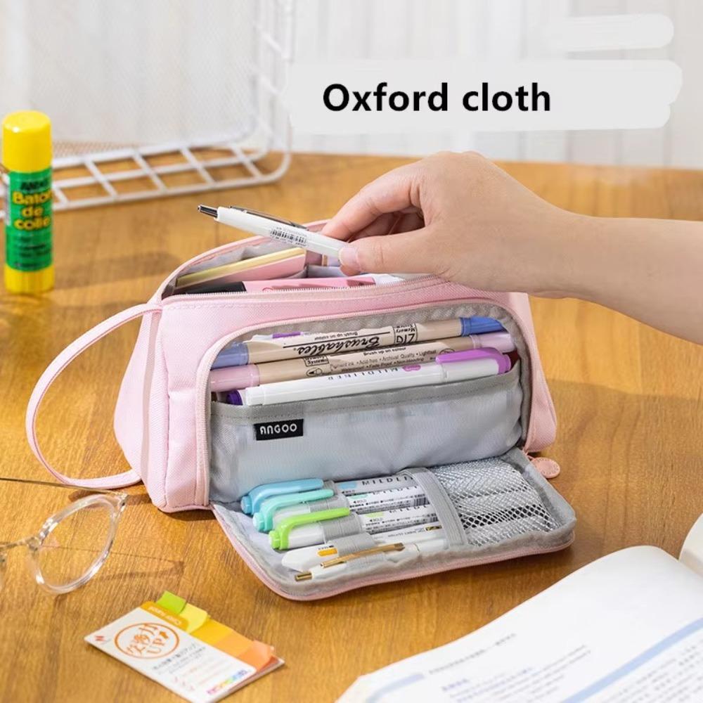 Large Capacity Pencil Storage Bag Portable Pen Box Stationery Pouch  School Office Supplies