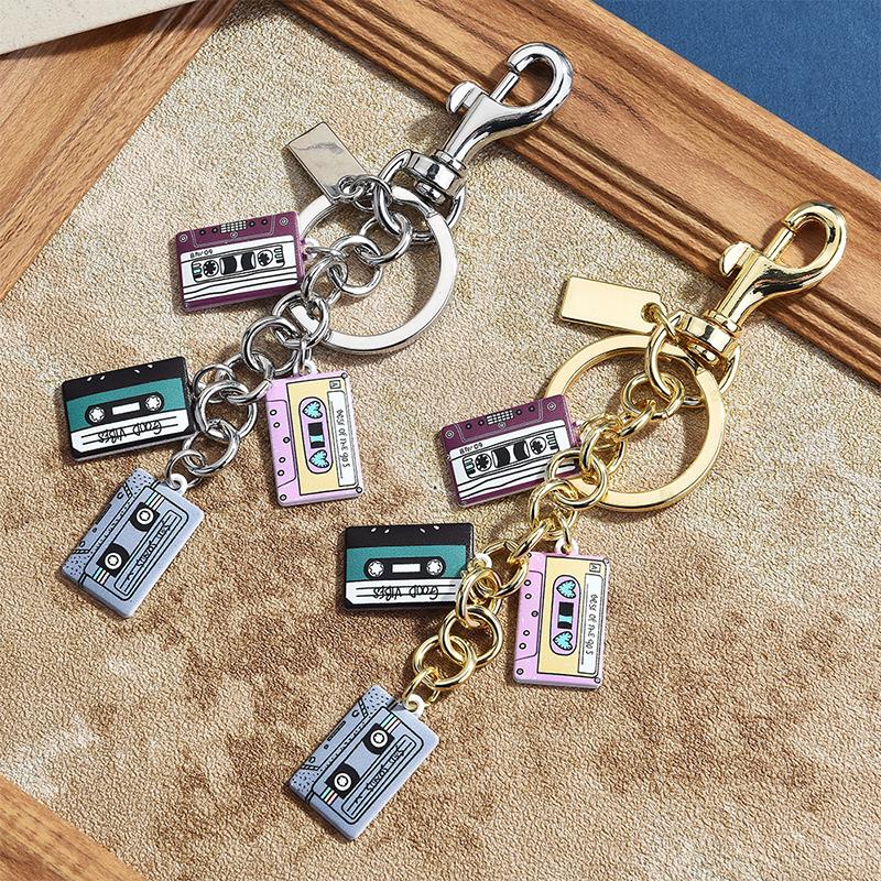 Vintage Cassette Tape Keychain Retro 90S 80S Accessories For Women Girls Backpack Purse Charms