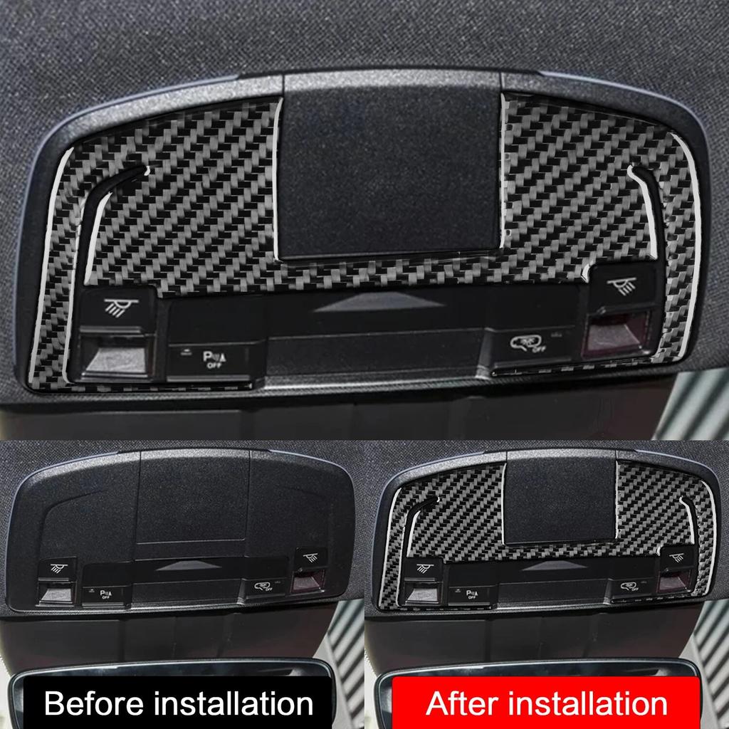 Für Porsche 718 982 Cayman Boxster TS GTS GT4 Spyder RS ​​Auto Overhead Lesen Licht Panel Rahmen Carbon Faser Aufkleber zubehör