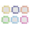 Flotador Inflable para Piscina Rayado 4 Tubos Hamaca de Agua con Malla Silla Lounge Flotante Plegable Esenciales para Fiesta en Piscina de Verano Playa Lago