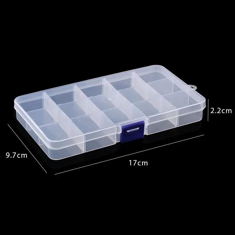 12 Sizes Plastic Storage Jewelry Box Compartment Adjustable Container Earring Box Jewelry Rectangle Box Case for Jewelry Display