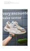 Men's Breathable Mesh Trendy Brand Versatile Sports Leisure Shoes Students Running Thick Soled Height Increasing White Dad