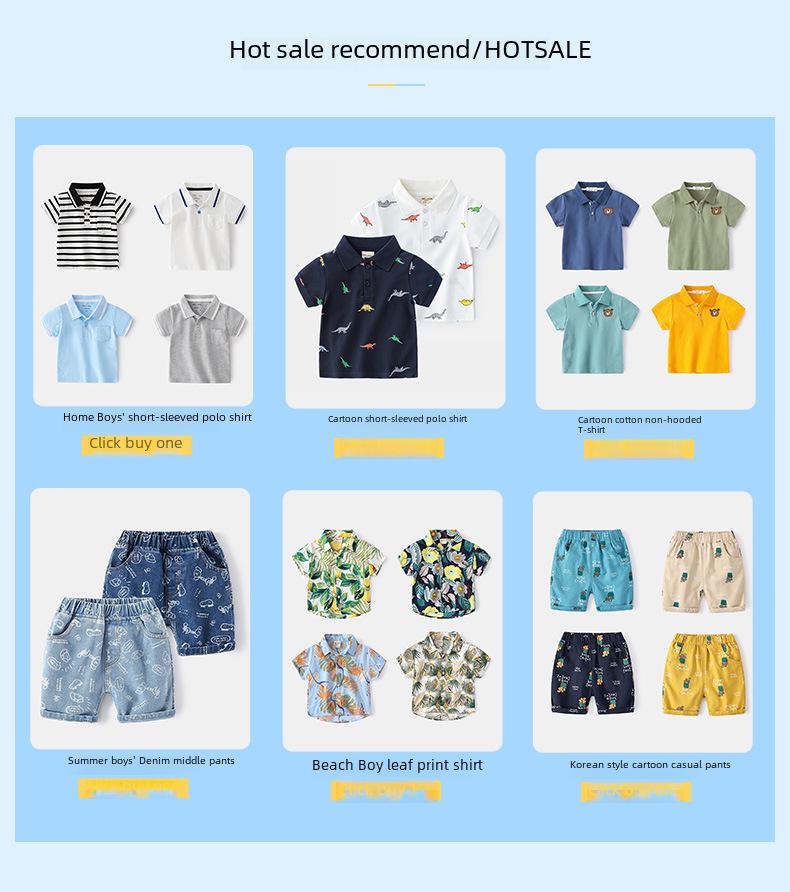 Boys' Summer Hawaiian Short-Sleeve Soft Shirts - Casual Kids' Shirts